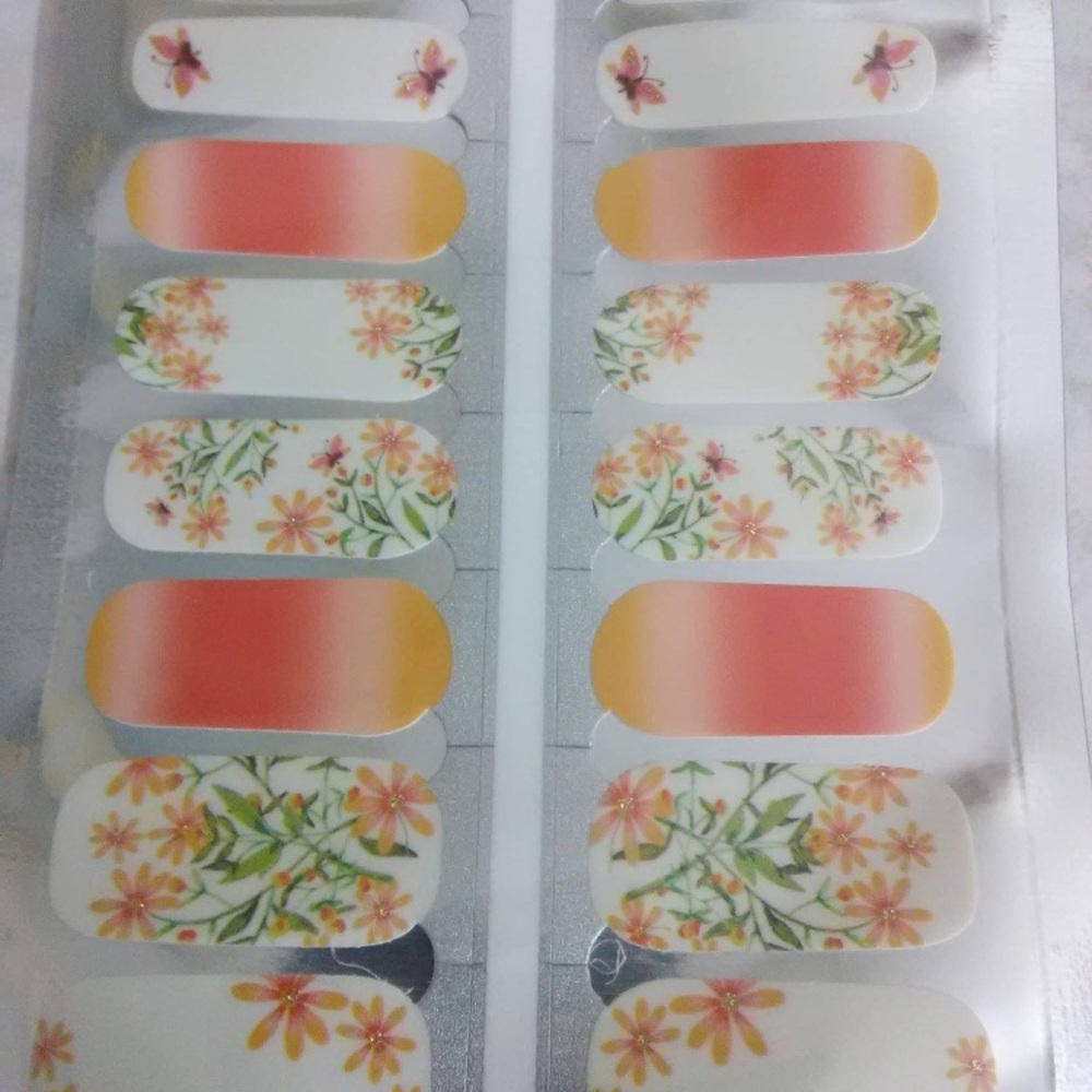 Ombré orange blossoms 100% Polish Strip